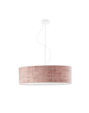 Welurowa lampa wisząca do jadalni HAJFA VELUR fi - 60 cm kolor różowy
