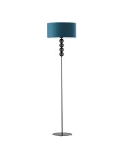 Czarna lampa podłogowa w stylu modern classic BERMUDY