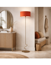 Oryginalna lampa podłogowa LED JERSEY w ceglastym / rdzawym kolorze