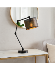 Designerska lampa stołowa z abażurem ASMARA AŻUR z regulowanym ramieniem