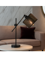 Regulowana lampa stołowa do salonu MALI AŻUR z designerskim kloszem