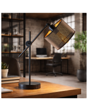 Regulowana lampa stołowa do salonu MALI AŻUR z designerskim kloszem