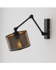 Czarny kinkiet na wysięgniku ruchomym do sypialni TULON AŻUR