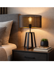Dekoracyjna lampa stołowa z czarnym abażurem THOR AŻUR