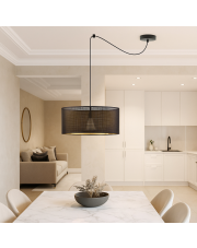 Czarna lampa wisząca pająk do kuchni WAIKIKI W1 AŻUR