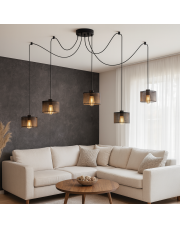 Lampa wisząca pająk 5 płomienna WAIKIKI W5 AŻUR