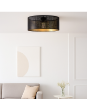 Nowoczesny czarny plafon sufitowy do salonu DUBAJ AŻUR fi - 40 cm