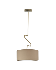 Beżowa lampa sufitowa LED do sypialni LOZANNA fi - 40 cm 