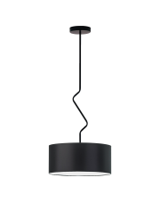 Czarna lampa sufitowa LED LOZANNA fi - 40 cm 