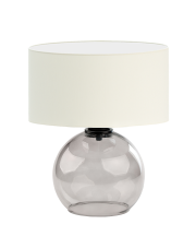 Elegancka lampa biurkowa ze szklaną podstawą LUTON
