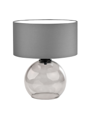 Lampka stołowa z podstawą z przydymionego szkła LUTON