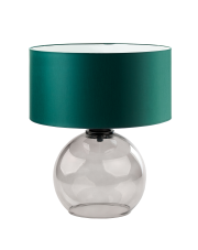 Klasyczna lampa stołowa ze szklaną podstawą LUTON