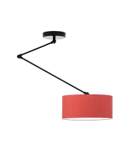 Czarna lampa sufitowa z regulowanym ramieniem NEWA
