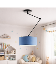 Lampa sufitowa kierunkowa do pokoju dziecięcego NEWA z niebieskim  abażurem