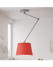 Żyrandol na wysięgniku JUMA czerwona lampa sufitowa z regulacją kąta światła