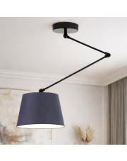 Designerska lampa sufitowa z ruchomym ramieniem JUMA nad stół w salonie