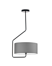 Lampa sufitowa do sypialni w stylu skandynawskim LAVRIO szary plafon LED nowoczesny