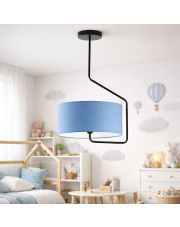 Designerska lampa wisząca do pokoju chłopca LAVRIO niebieski plafon do pokoju dziecka