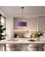 Fioletowy żyrandol wiszący do kuchni LAVRIO nowoczesna lampa sufitowa LED kuchenna