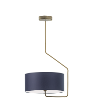 Plafon dekoracyjny do salonu LAVRIO granatowa lampa sufitowa LED do biura