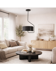 Czarna lampa sufitowa do kuchni LAVRIO nowoczesny plafon LED