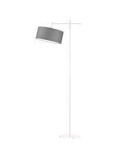 Skandynawska lampa stojąca do salonu z regulowanym kloszem MELTON