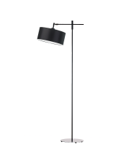 Czarna lampa stojąca z regulacją do salonu MELTON