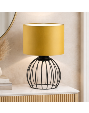 Metalowa lampka stołowa z drucianą podstawą NASHVILLE lampka nocna z drucianą podstawą
