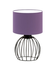 Fioletowa lampka nocna do sypialni z drutów NASHVILLE 