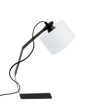 Czarno-biała lampka biurkowa HAGA