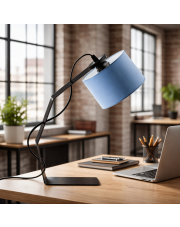 Metalowa lampka na biurko z abażurem HAGA lampka biurkowa do czytania przy biurku