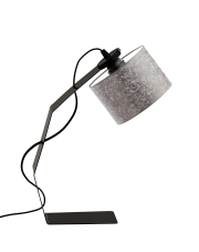 Metalowa lampa biurkowa z designerskim kloszem HAGA