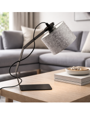 Metalowa lampa biurkowa z designerskim kloszem HAGA lampka biurkowa do domowego biura