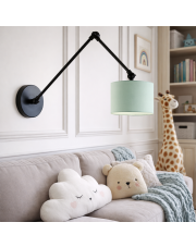 Lampa ścienna na wysięgniku do pokoju dziecka TESNUS kinkiet nad łóżko regulowany