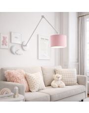Kinkiet na długim wysięgniku do czytania w łóżku do pokoju dziecięcego TESNUS kinkiet z regulacją góra dół