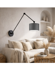 Nowoczesny kinkiet do salonu na wysięgniku TESNUS kinkiet do czytania regulowany