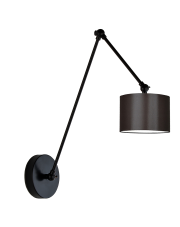 Czarna lampa ścienna z ruchomym ramieniem do czytania TESNUS kinkiet regulowany LED