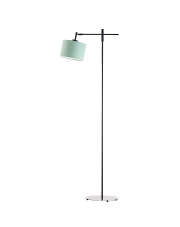 Regulowana lampa stojąca z miętowym abażurem SERES do pokoju dziecięcego