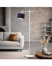 Nowoczesna lampa podłogowa regulowana 145 cm SERES z tkaninowym kloszem