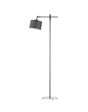 Czarna lampa podłogowa z ruchomym ramieniem SERES