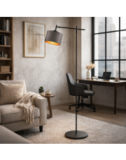 Nowoczesne oświetlenie stojące SERES GOLD lampa stojąca LED z regulowanym ramieniem