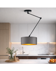 Funkcjonalna lampa sufitowa z regulowanym kloszem NEWA GOLD
