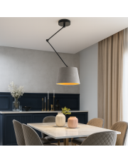 Skandynawska lampa wisząca z regulowanym ramieniem JUMA VELUR