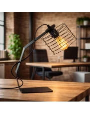 Metalowa lampa biurkowa w stylu loftowym DALBY LOFT