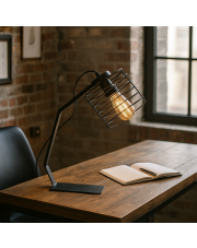 Metalowa lampa biurkowa w stylu loftowym DALBY LOFT