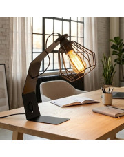 Metalowa lampa biurkowa do pracy i nauki KABUL LOFT w stylu loftowym