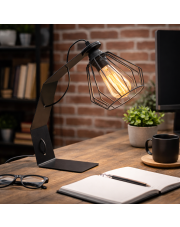 Metalowa lampa biurkowa do pracy i nauki KABUL LOFT w stylu loftowym