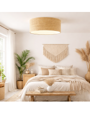 Rattanowy plafon sufitowy w stylu boho DUBAJ BOHO fi - 40 cm