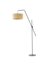 Lampa stojąca z abażurem rattanowym BILBAO BOHO