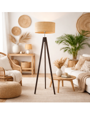 Drewniana lampa stojąca na 3 nogach w stylu boho HAITI BOHO